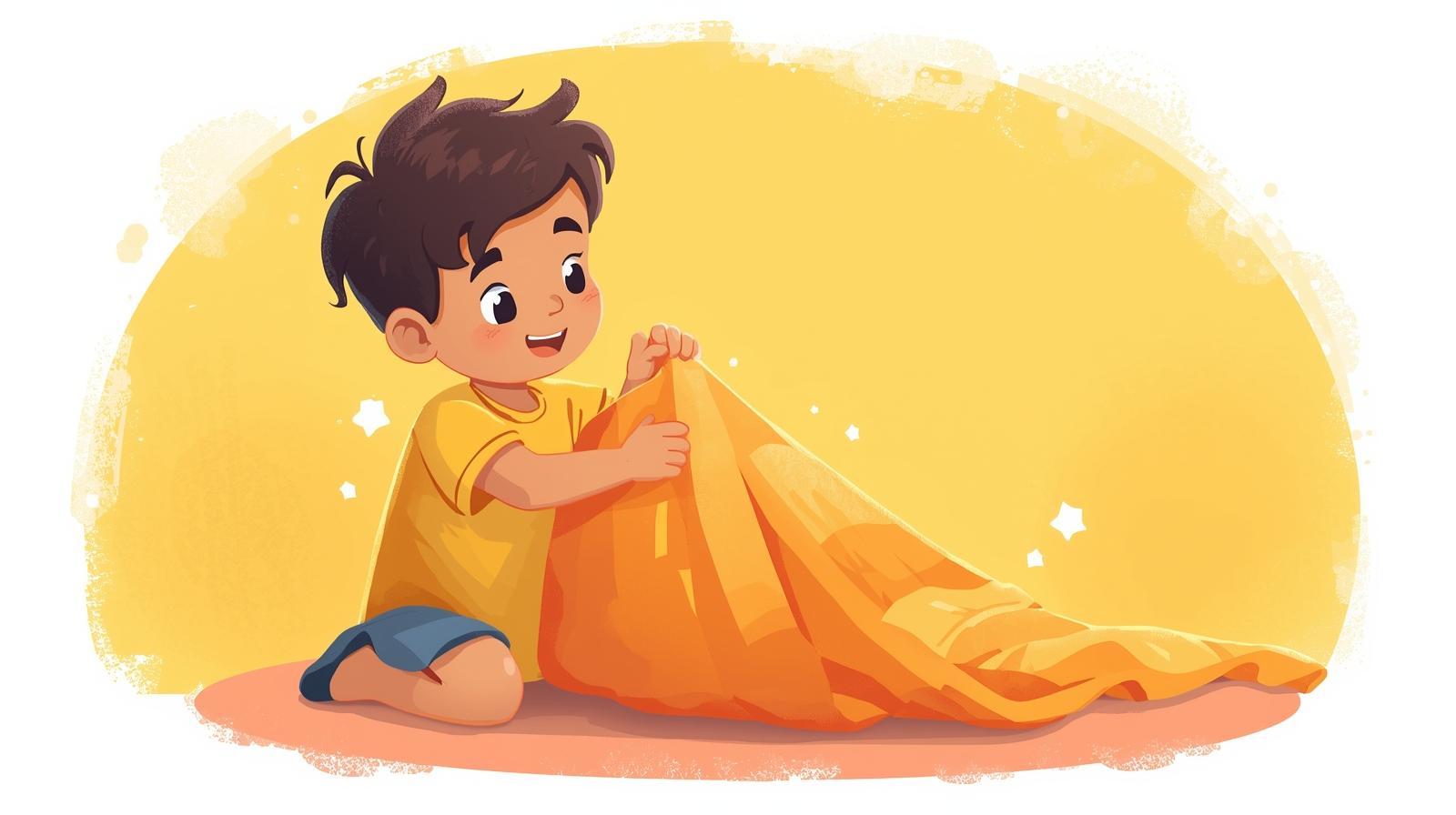 Child helping with household chores to learn life skills.